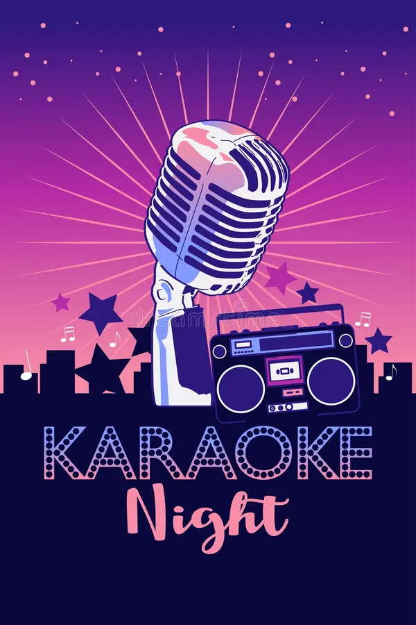 karaoke-night-poster-banner-vector-illustration-340927794
